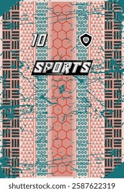 Sports Jersey Design Modern Athletic Wear Soccer Basketball Football Esports Abstract Geometric Minimalist Trendy Pattern Vibrant Colors