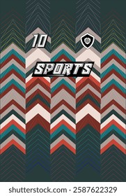 Sports Jersey Design Modern Athletic Wear Soccer Basketball Football Esports Abstract Geometric Minimalist Trendy Pattern Vibrant Colors