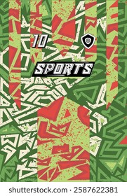 Sports Jersey Design Modern Athletic Wear Soccer Basketball Football Esports Abstract Geometric Minimalist Trendy Pattern Vibrant Colors