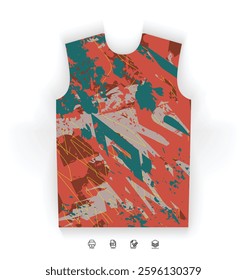 Sports Jersey Design Modern Athletic Wear Soccer Basketball Football Esports Abstract Geometric Minimalist Trendy Pattern Vibrant Colors