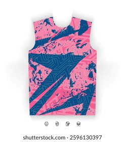 Sports Jersey Design Modern Athletic Wear Soccer Basketball Football Esports Abstract Geometric Minimalist Trendy Pattern Vibrant Colors