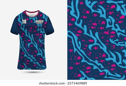 Sports jersey design for sublimation Printing. Customizable Jersey Design Background for Sublimation.