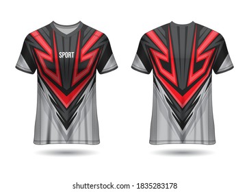 Sports Jersey Design Template for Team Uniforms Vector