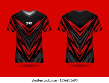 Sports Jersey Design Template for Team Uniforms Vector