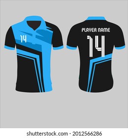 Sports Jersey Design Template for Team Uniforms Vector