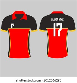 Sports Jersey Design Template for Team Uniforms Vector