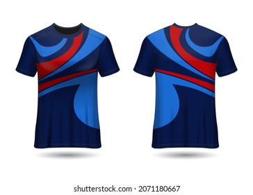 Sports Jersey Design Template for Team Uniforms Vector