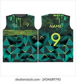 Sports jersey design template vector illustration 