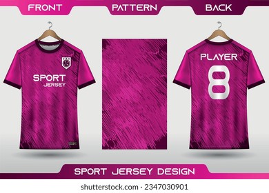 Sports jersey design. t-shirt soccer jersey for football, racing, gaming, cycling. fabric with front view and back view