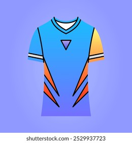 Deportes Jersey Gradiente Ilustración para fútbol, baloncesto, hockey, voleibol, carreras, juego jersey.