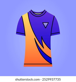 Deportes Jersey Gradiente Ilustración para fútbol, baloncesto, hockey, voleibol, carreras, juego jersey.