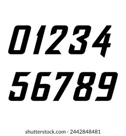 Sports Jersey Numbers Set vector.	