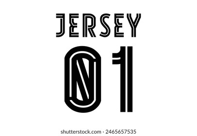 Sports Jersey Numbers Set vector.	