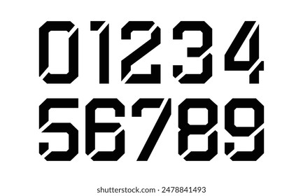 Sports Jersey Numbers Set vector.