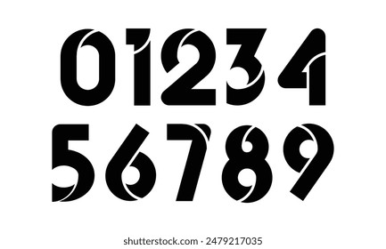 Sports Jersey Numbers Set vector.