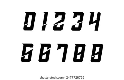 Sports Jersey Numbers Set vector.