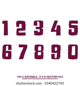 Los números de Jersey deportivo establecen el Vector.