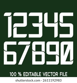 Sports Jersey Numbers Set vector.