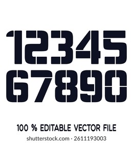 Sports Jersey Numbers Set vector.