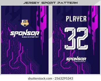 Sports Jersey Shirt design for sublimation