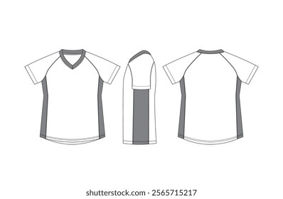sports jersey , soccer jersey, v neck t-shirt