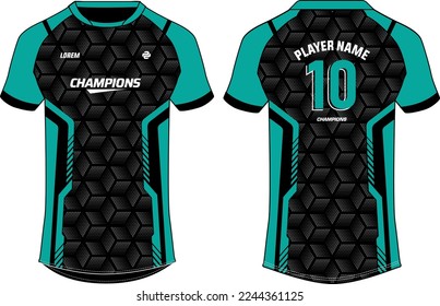 Sports Tshirt Jersey Design Vector Template Sports Jersey Concept With  Front And Back View For Soccer Jersey Cricket Jersey Football Jersey  Volleyball Jersey Rugby Jersey Sport Uniform Kit For All Sports Activity