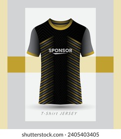 Sports jersey t shirt design flat sketch vector illustration, Abstract pattern Raglan Round neck tees football jersey concept with front and back view