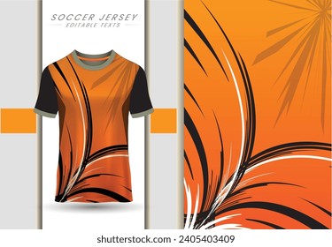 Sports jersey t shirt design flat sketch vector illustration, Abstract pattern Raglan Round neck tees football jersey concept with front and back view