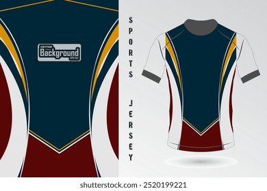 Sports jersey and t shirt template sports design for football, racing, gaming