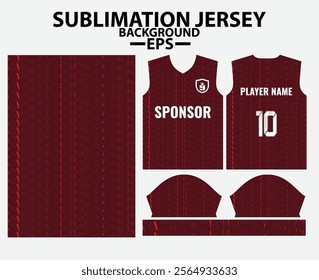 Sports Jersey Template for Football, Soccer, and Sports and Esports, Modern 
 jersey Design with sublimation pattern for jersey