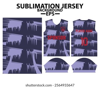 Sports Jersey Template for Football, Soccer, and Sports and Esports, Modern 
 jersey Design with sublimation pattern for jersey