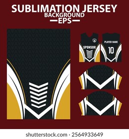 Sports Jersey Template for Football, Soccer, and Sports and Esports, Modern 
 jersey Design with sublimation pattern for jersey