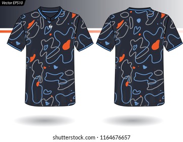 Sports Jersey template for team uniforms