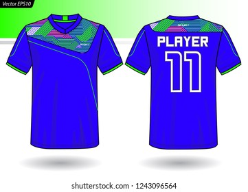 Sports Jersey template for team uniforms