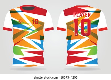 Sports jersey template for team uniforms and Soccer t shirt design