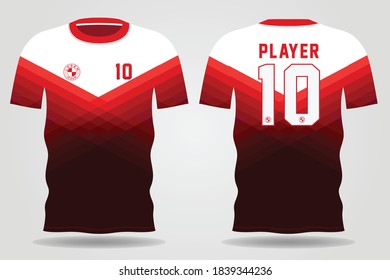 Sports jersey template for team uniforms and Soccer t shirt design