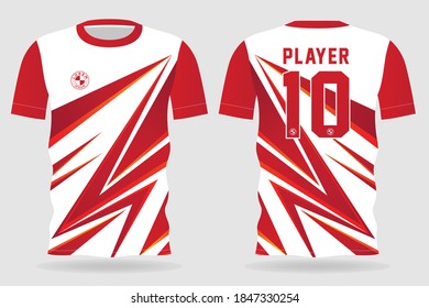 Sports jersey template for team uniforms and Soccer t shirt design