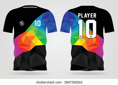 Sports jersey template for team uniforms and Soccer t shirt design