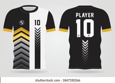 Sports jersey template for team uniforms and Soccer t shirt design