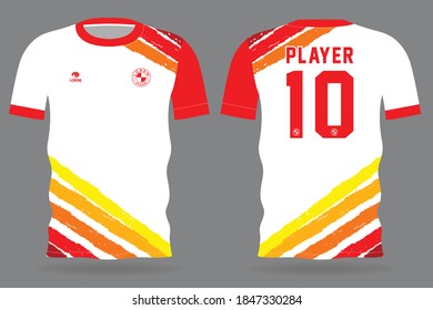 Sports jersey template for team uniforms and Soccer t shirt design