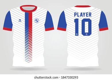 Sports jersey template for team uniforms and Soccer t shirt design