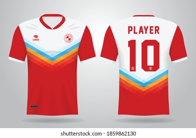 Sports jersey template for team uniforms and Soccer t shirt design