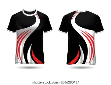 Sports jersey template for team uniforms Vector