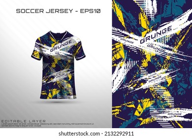 Sports jersey and t-shirt template sports jersey design vector mockup. Sports design for football, racing, gaming jersey. Vector