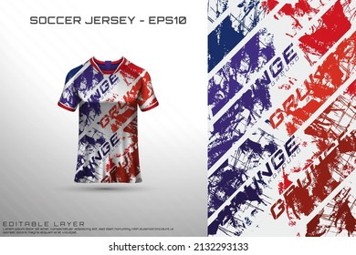 Sports jersey and t-shirt template sports jersey design vector mockup. Sports design for football, racing, gaming jersey. Vector