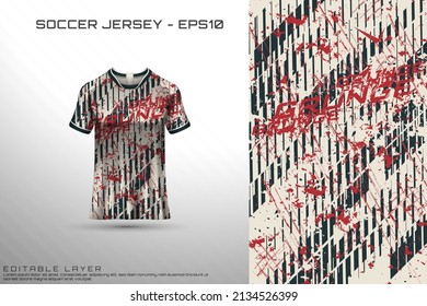 Sports jersey and t-shirt template sports jersey design vector mockup. Sports design for football, racing, gaming jersey. Vector