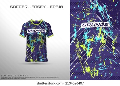 Sports jersey and t-shirt template sports jersey design vector mockup. Sports design for football, racing, gaming jersey. Vector