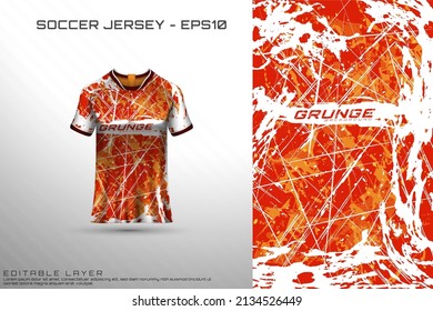 Sports jersey and t-shirt template sports jersey design vector mockup. Sports design for football, racing, gaming jersey. Vector