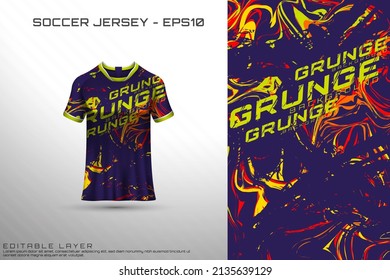 Sports jersey and t-shirt template sports jersey design vector mockup. Sports design for football, racing, gaming jersey. Vector