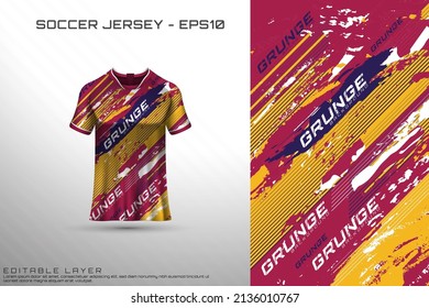 Sports jersey and t-shirt template sports jersey design vector mockup. Sports design for football, racing, gaming jersey. Vector